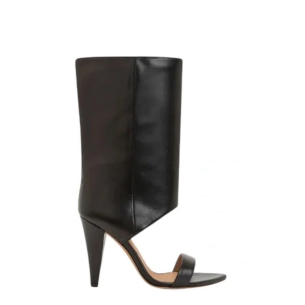 IRO Black Open-Toe Heeled Boots
